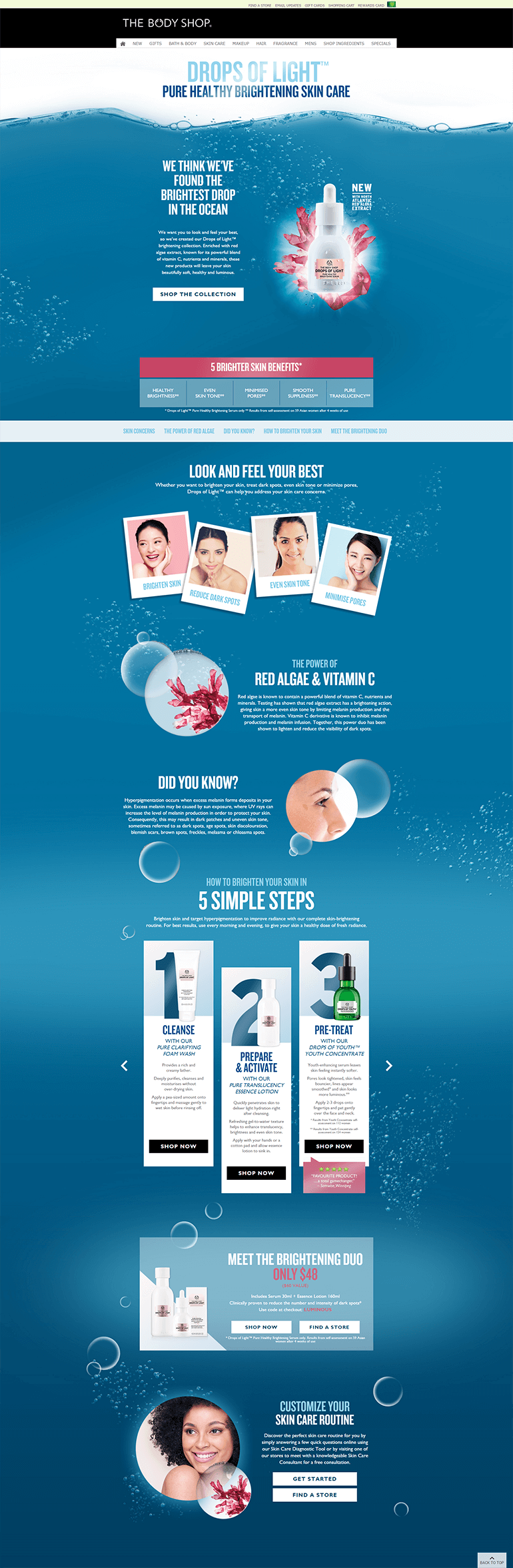 Screenshot of The Body Shop